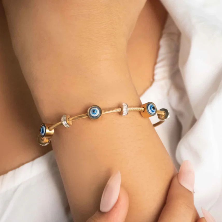 Classic Evil Eye Bangle - Image 5