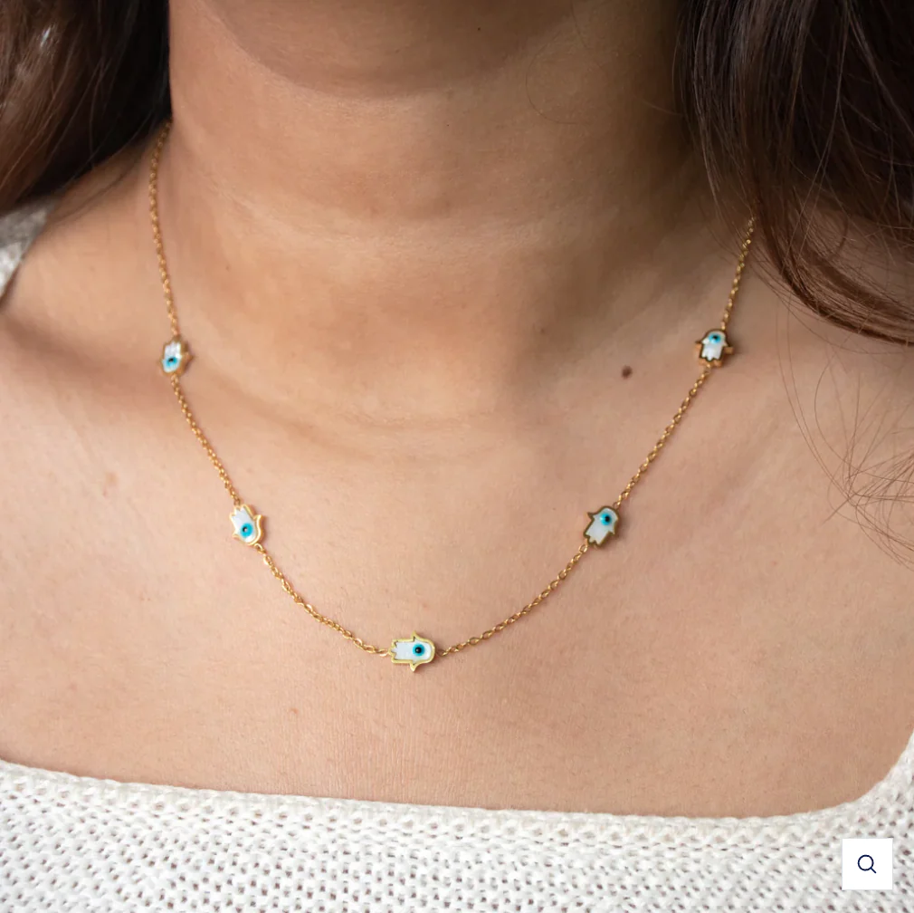 Evil Eye Hamsa Necklace - Image 3