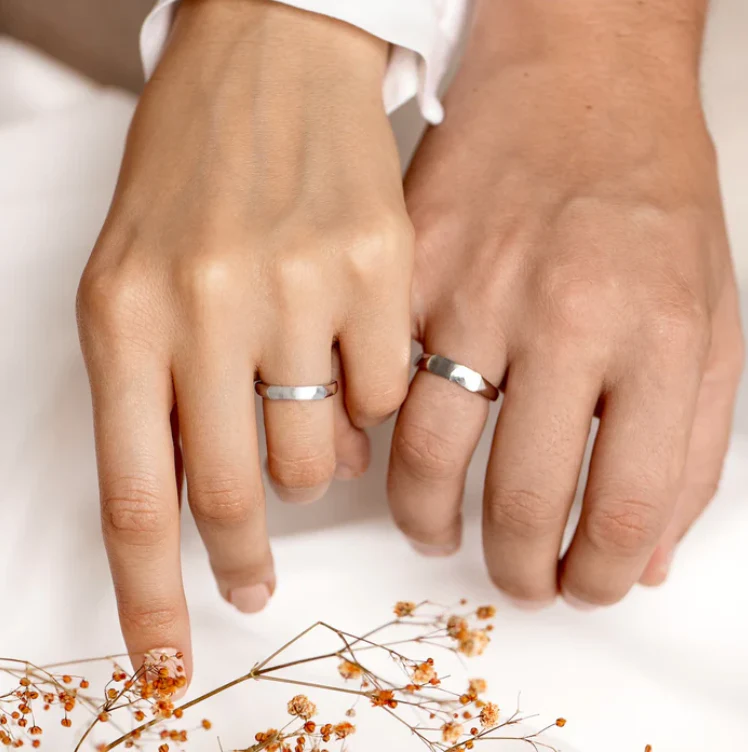 'I Love You' Couple Reflection Ring - Image 3