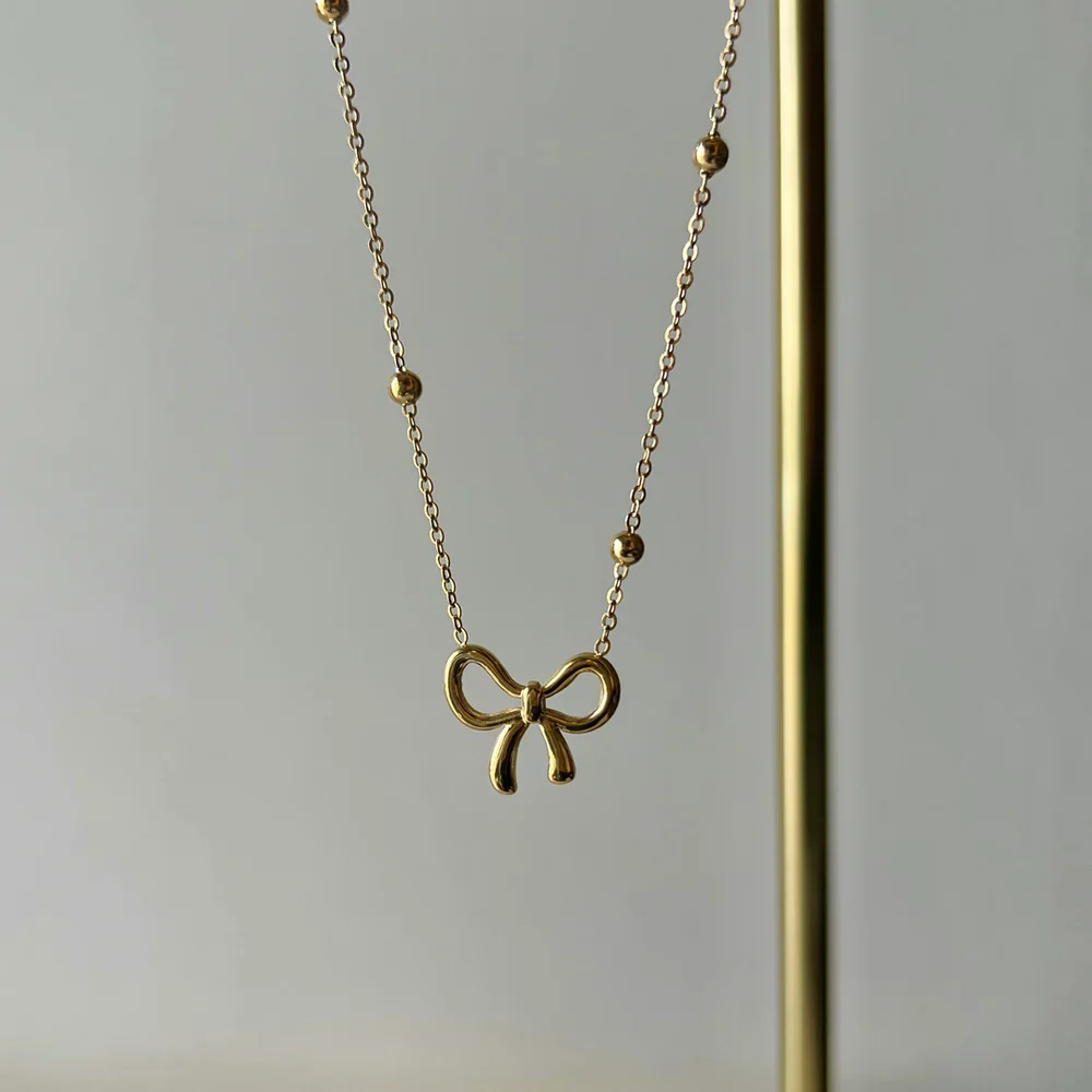 Minimal Bow Necklace - Image 3