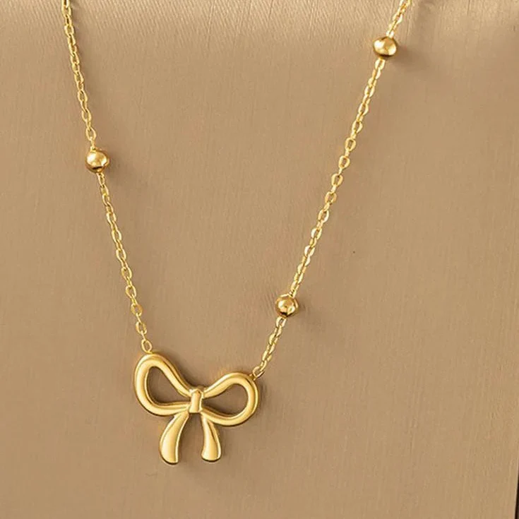 Minimal Bow Necklace - Image 5