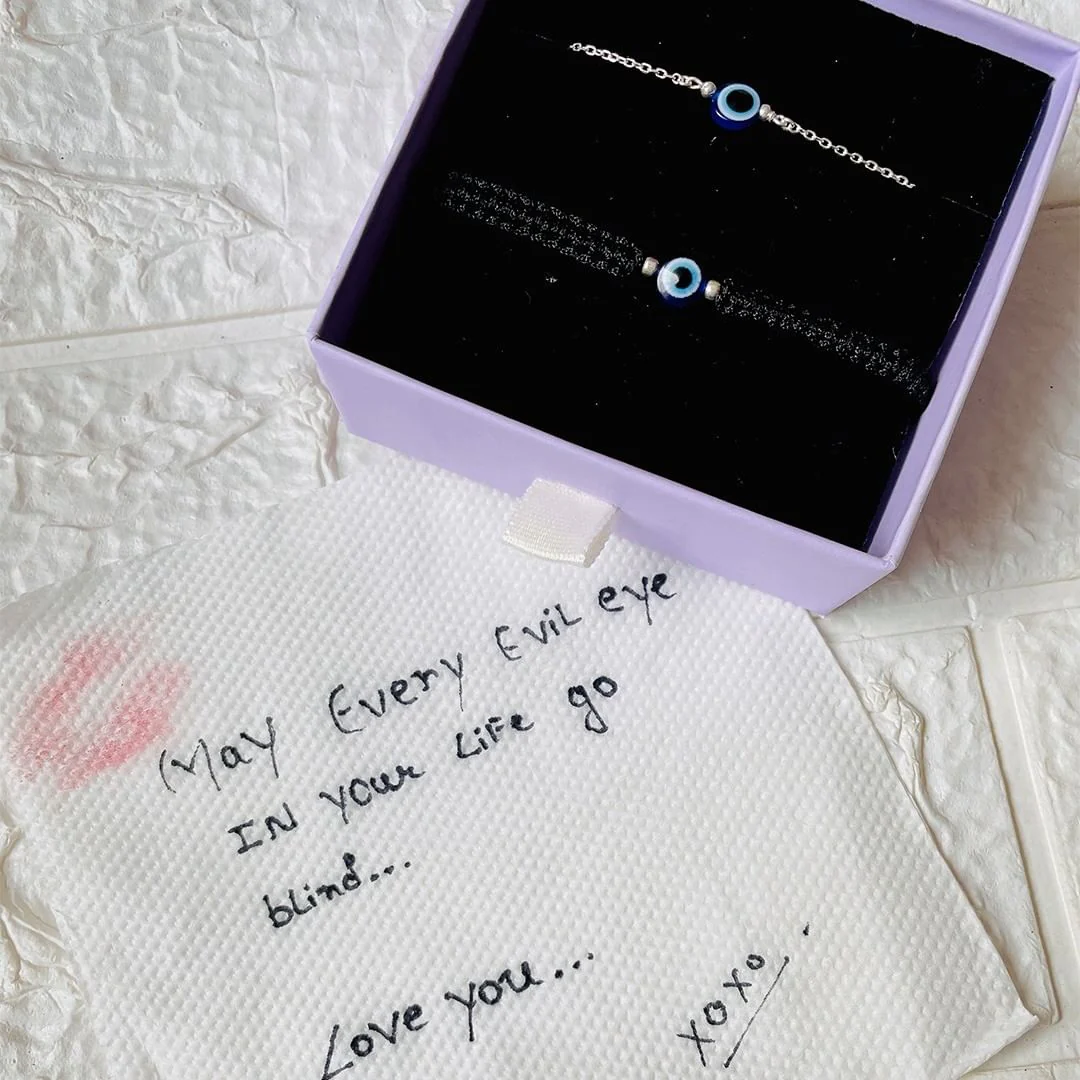 Sleek Evil Eye Bracelet Couple Combo - Image 3
